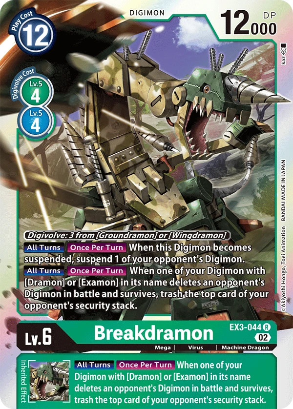 Digimon Card Game Sammelkarte EX3-044 Breakdramon