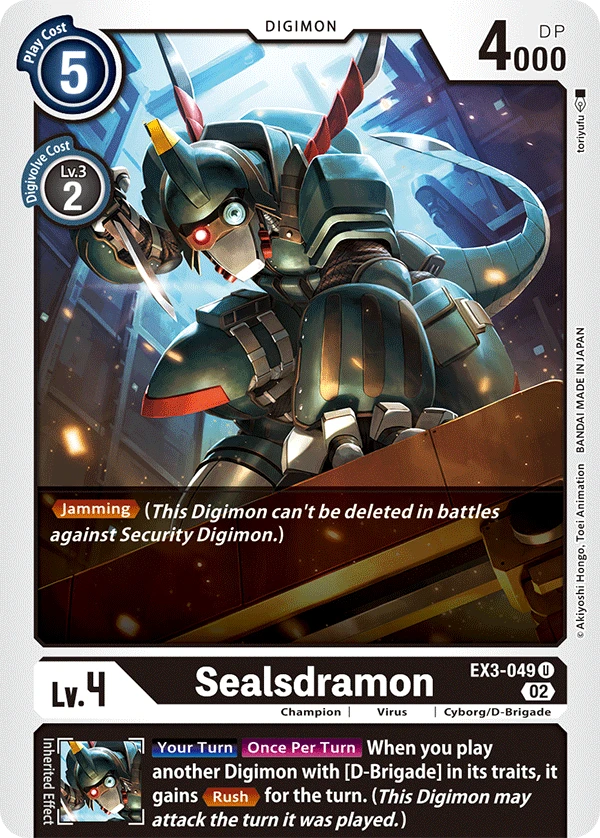 Digimon Card Game Sammelkarte EX3-049 Sealsdramon