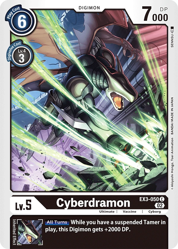 Digimon Card Game Sammelkarte EX3-050 Cyberdramon