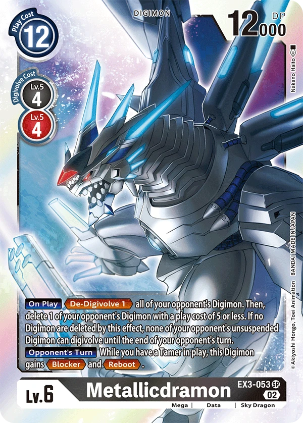 Digimon Card Game Sammelkarte EX3-053 Metallicdramon