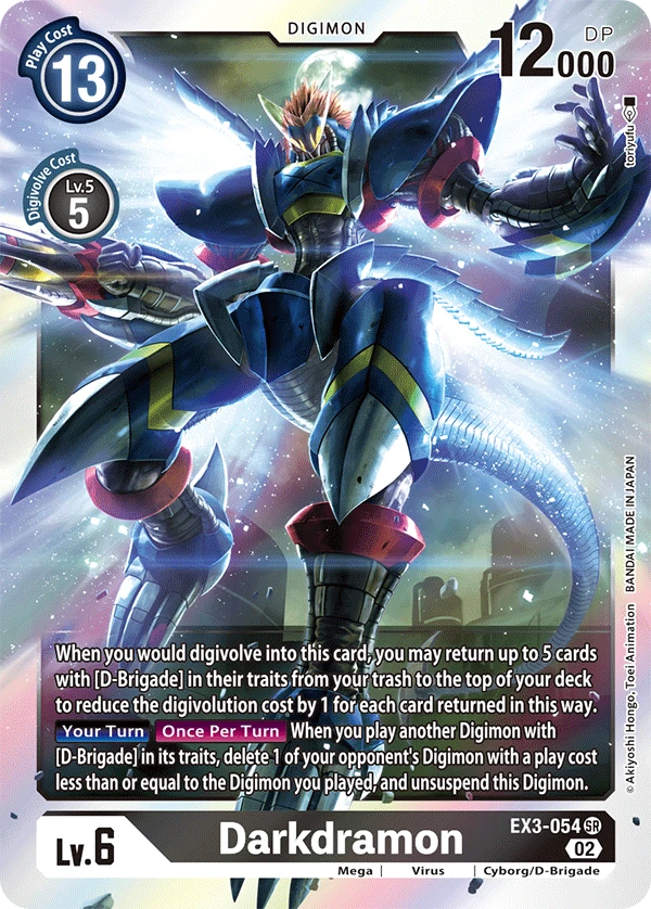 Digimon Card Game Sammelkarte EX3-054 Darkdramon