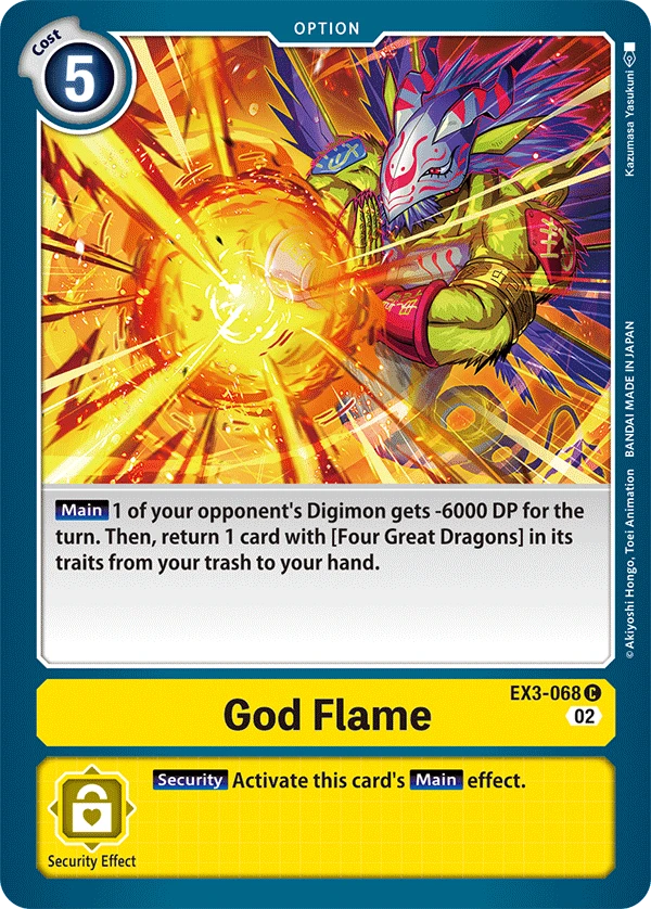 Digimon Card Game Sammelkarte EX3-068 God Flame