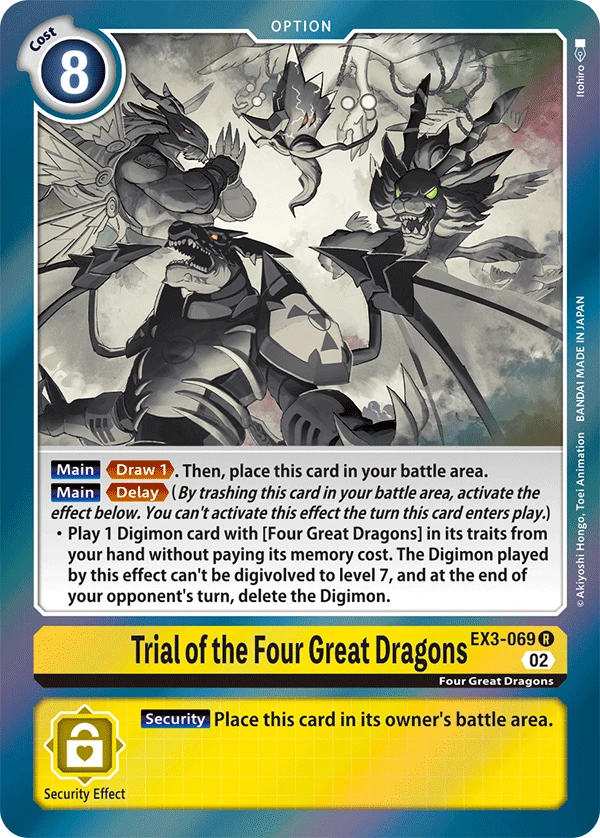 Digimon Card Game Sammelkarte EX3-069 Trial of the Four Great Dragons