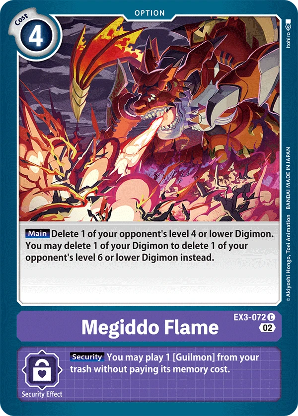 Digimon Card Game Sammelkarte EX3-072 Megiddo Flame