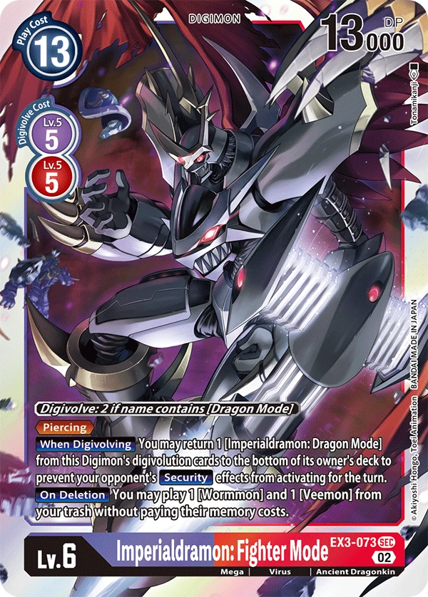 Digimon Card Game Sammelkarte EX3-073 Imperialdramon: Fighter Mode