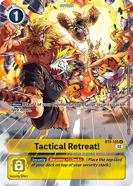 Digimon Card Game Sammelkarte BT4-105 Tactical Retreat! alternatives Artwork 1