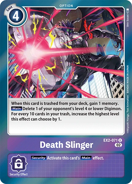 Digimon Card Game Sammelkarte EX2-071 Death Slinger alternatives Artwork 1