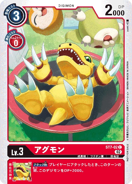 Digimon Card Game Sammelkarte ST7-02 Agumon alternatives Artwork 1