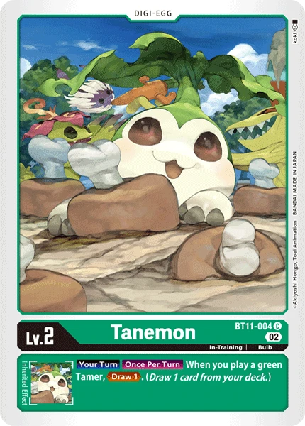 Digimon Card Game Sammelkarte BT11-004 Tanemon