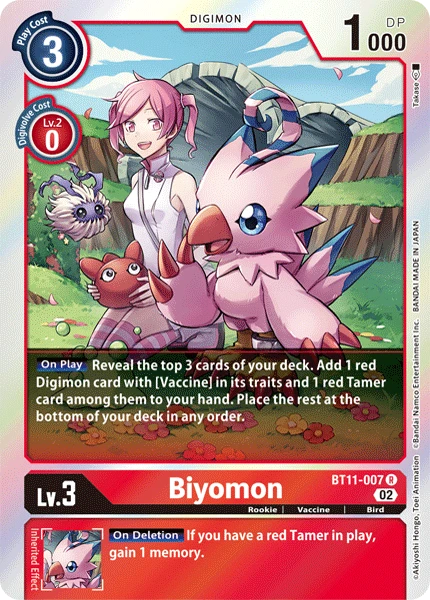 Digimon Card Game Sammelkarte BT11-007 Biyomon
