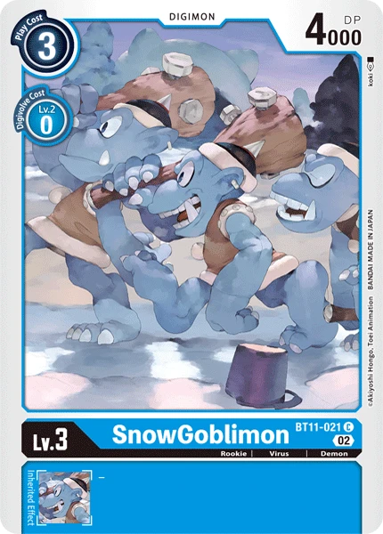Digimon Card Game Sammelkarte BT11-021 SnowGoblimon