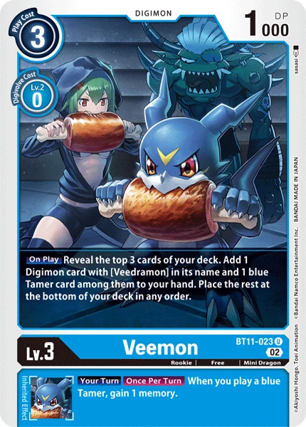 Digimon Card Game Sammelkarte BT11-023 Veemon