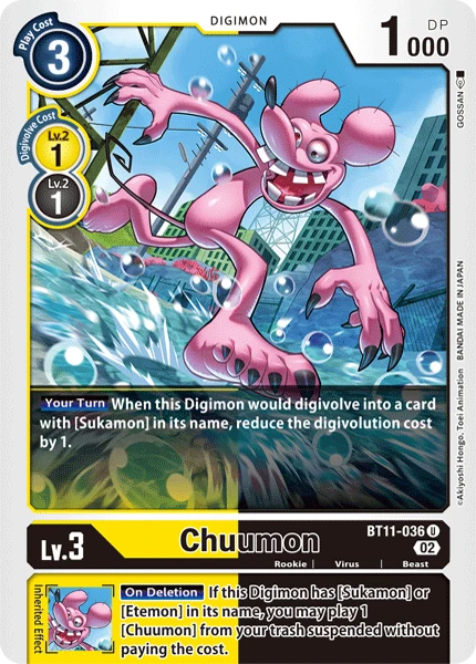Digimon Card Game Sammelkarte BT11-036 Chuumon