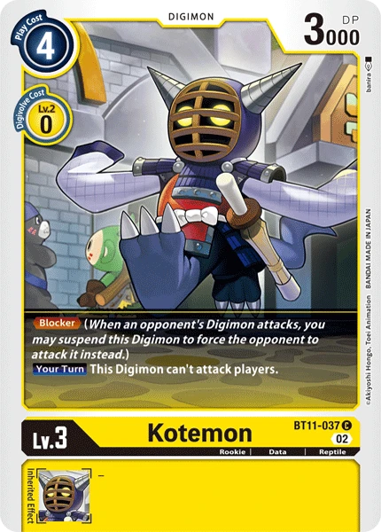 Digimon Card Game Sammelkarte BT11-037 Kotemon