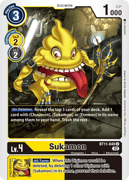 Digimon Card Game Sammelkarte BT11-040 Sukamon