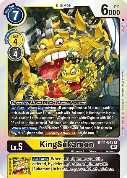 Digimon Card Game Sammelkarte BT11-043 KingSukamon