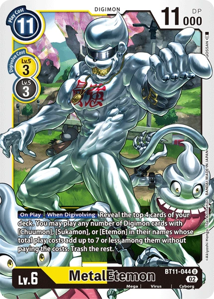 Digimon Card Game Sammelkarte BT11-044 MetalEtemon