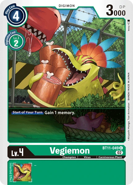 Digimon Card Game Sammelkarte BT11-049 Vegiemon