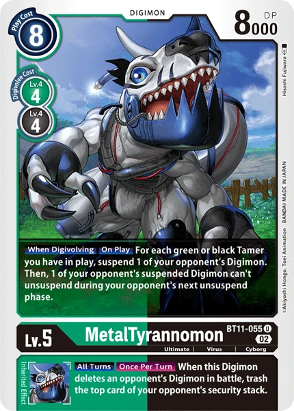 Digimon Card Game Sammelkarte BT11-055 MetalTyrannomon