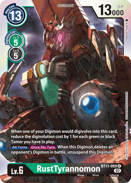 Digimon Card Game Sammelkarte BT11-059 RustTyrannomon