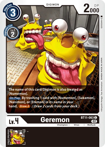 Digimon Card Game Sammelkarte BT11-063 Geremon