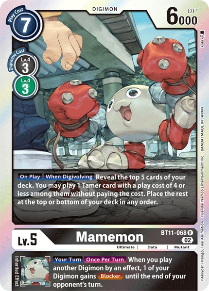 Digimon Card Game Sammelkarte BT11-068 Mamemon