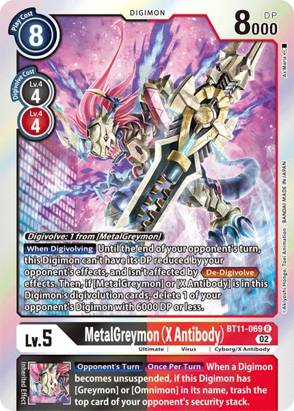 Digimon Card Game Sammelkarte BT11-069 MetalGreymon (X Antibody)