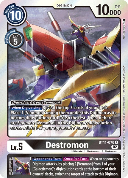 Digimon Card Game Sammelkarte BT11-070 Destromon