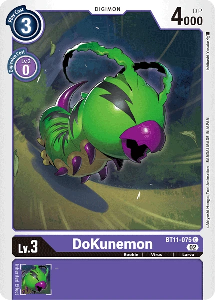 Digimon Card Game Sammelkarte BT11-075 DoKunemon
