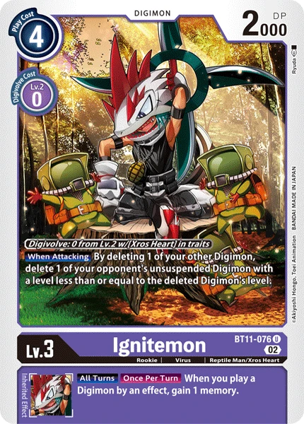 Digimon Card Game Sammelkarte BT11-076 Ignitemon