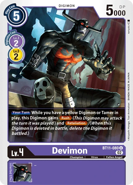 Digimon Card Game Sammelkarte BT11-080 Devimon