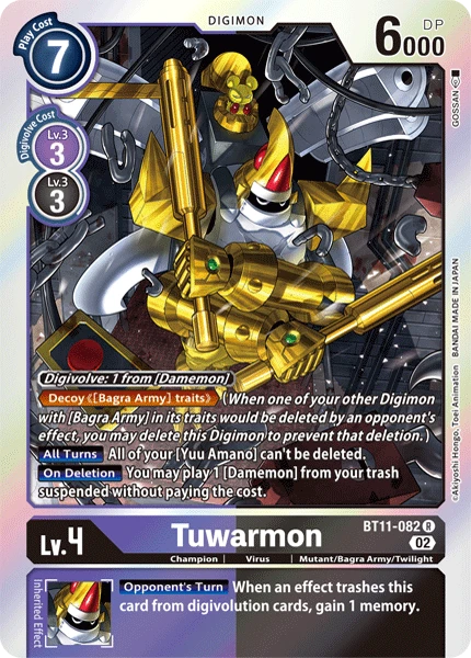 Digimon Card Game Sammelkarte BT11-082 Tuwarmon