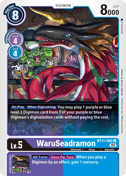 Digimon Card Game Sammelkarte BT11-085 WaruSeadramon