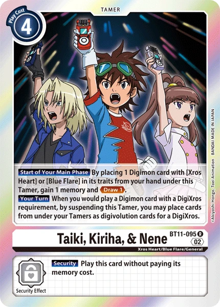 Digimon Card Game Sammelkarte BT11-095 Taiki, Kiriha, & Nene