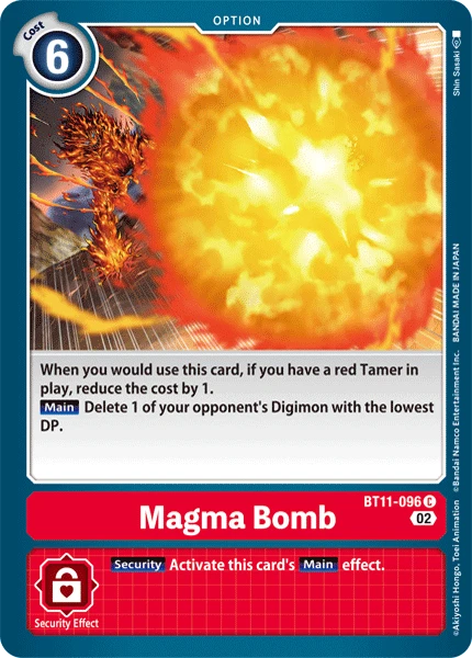 Digimon Card Game Sammelkarte BT11-096 Magma Bomb