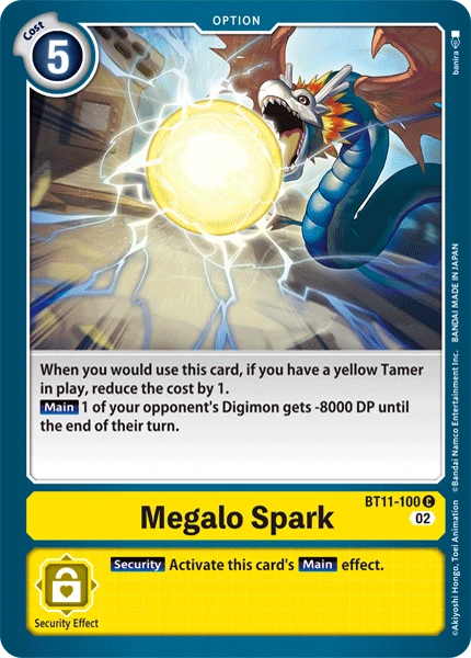 Digimon Card Game Sammelkarte BT11-100 Megalo Spark
