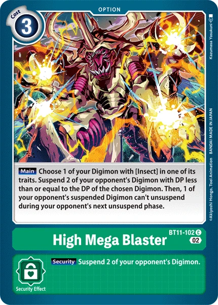 Digimon Card Game Sammelkarte BT11-102 High Mega Blaster