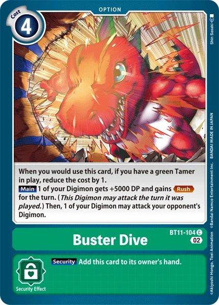 Digimon Card Game Sammelkarte BT11-104 Buster Dive