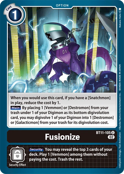 Digimon Card Game Sammelkarte BT11-105 Fusionize