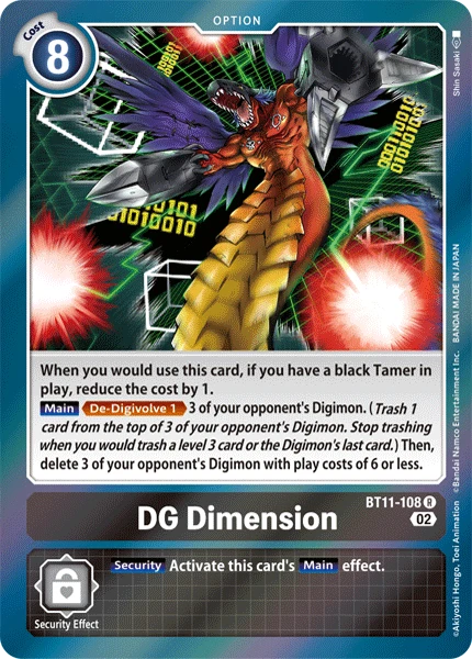 Digimon Card Game Sammelkarte BT11-108 DG Dimension