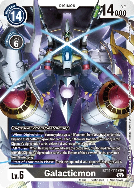 Digimon Card Game Sammelkarte BT11-111 Galacticmon