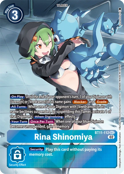 Digimon Card Game Sammelkarte BT11-112 Rina Shinomiya alternatives Artwork 1
