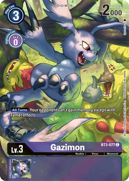 Digimon Card Game Sammelkarte BT3-077 Gazimon alternatives Artwork 1