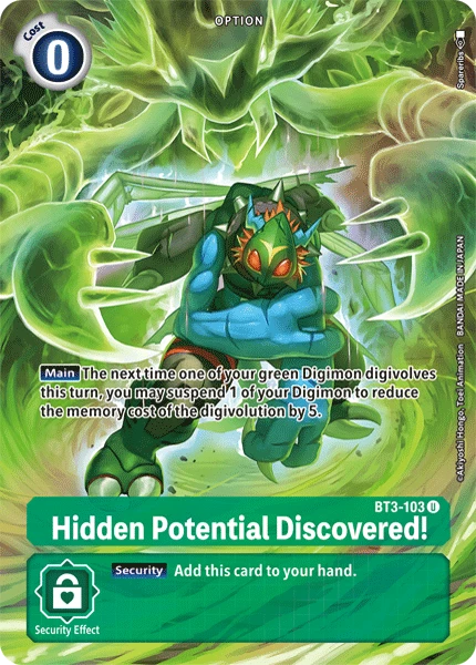 Digimon Card Game Sammelkarte BT3-103 Hidden Potential Discovered! alternatives Artwork 1