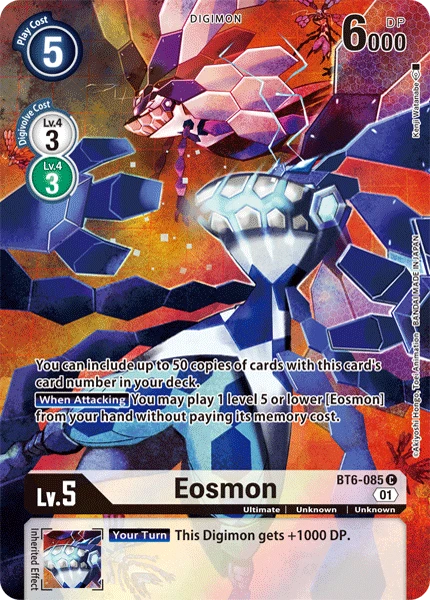 Digimon Card Game Sammelkarte BT6-085 Eosmon alternatives Artwork 1