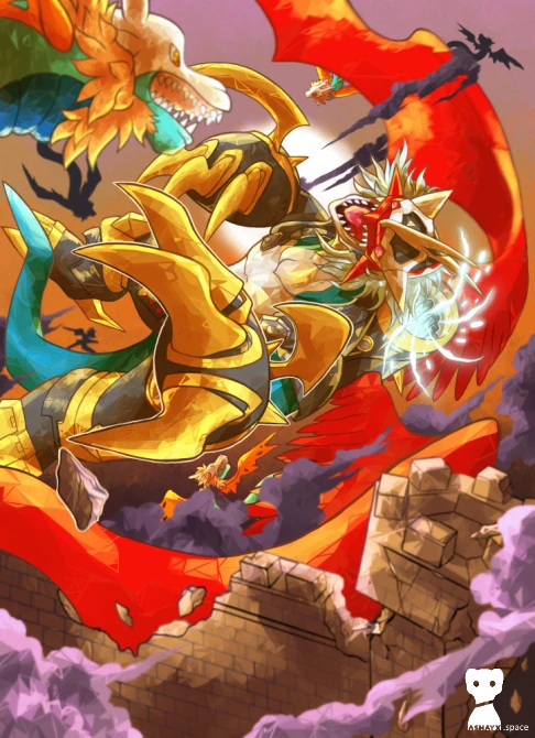 Der Eintrag von Ashayx bei der Digimon Artist Illustration Competition 2023: Imperialdramon