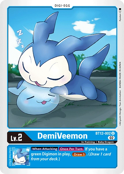 Digimon Card Game Sammelkarte BT12-002 DemiVeemon