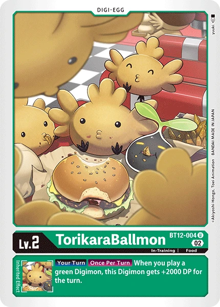 Digimon Card Game Sammelkarte BT12-004 TorikaraBallmon