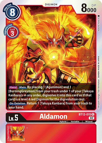 Digimon Card Game Sammelkarte BT12-015 Aldamon