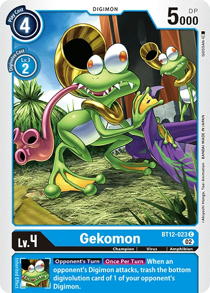 Digimon Card Game Sammelkarte BT12-023 Gekomon